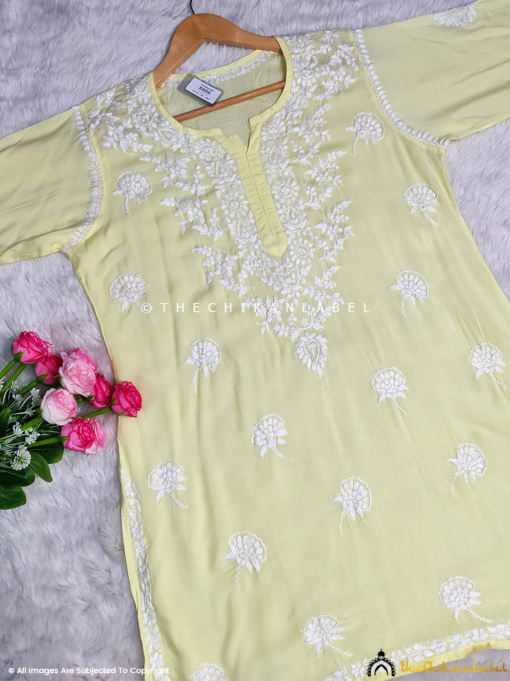 Red Modal Chikankari Short Top - Image 6