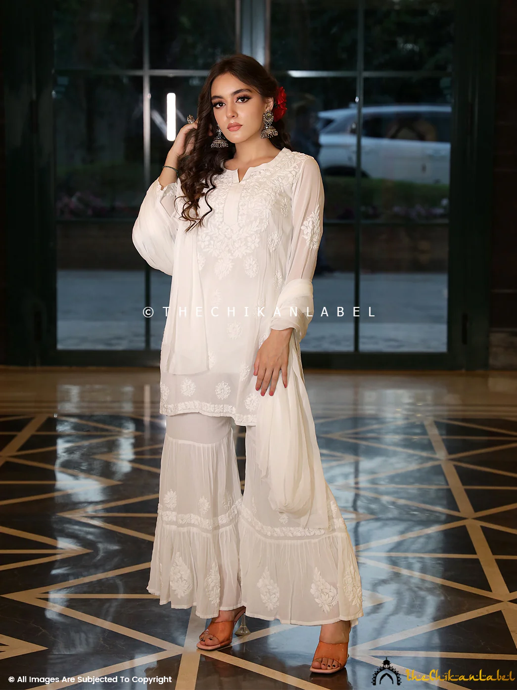 Fida Viscose Chikankari Kurta Garara Set